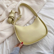 Fashion Himmelsblå Damväskor PU Läder Runda Axelväskor för Kvinnor Sommar Ljusa Färger Dam Crossbody Väska Enkel Sac 25cm-9cm-20cm Gul Väska