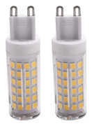 10W G9 100W LED Keramiska Majslampor, Inget Flimmer, Bred Strålvinkel, 2 st Naturvit