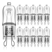 G9 halogenlampor, 230V, 10-pack 60W