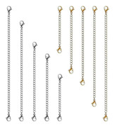 Halsbandsförlängare, 10 st Rostfritt Stål Guld Silver Halsband Armband Fotlänk Förlängningskedjor Halsbandsförlängare-Yvan