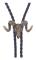 Vintage Bolo Tie för män - Cow Skull Design Cowboy Tie - Svart L
