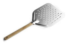 12-tums pizzaspade med trähandtag, non-stick, perforerad pizzaspade, pizzaskal, bakverktyg[CO]