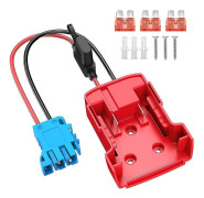 [PLEE] Power Wheels-adapter för batteri med kabelhärvanslutning 12AWG-kabel med 40A-säkring för Peg-Perego