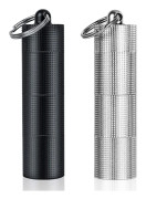 2 st Bärbara Dagliga Pillerfodral, 3 Fack Aluminiumlegering Vattentät