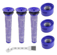 VUSZR 6 bitar Filter för Dyson V8 V7, Reservfilter för Dammsugare för Dyson V8 V7 Absolute An BORSTE OCH TILLBEHÖR TILL DAMMSUGARE