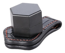 Läder Bältesklämma Hexagon Krita Fodral Fix Kö Krita Väska med Bältesklämma