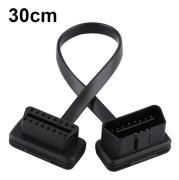 Bil Auto 16-stifts hane till hona OBD2 förlängningskabel diagnostisk adapter 30 cm/12 tum längd[CO]