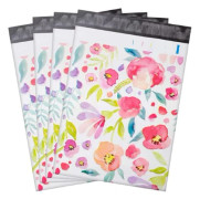 STORA BLOMMIGA SJÄLVFÖRSEGLANDE POLYMAILS vit one size