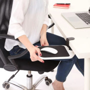 Mouse Pad for Desk with 360° Rotating Clip-On Platform, Keyboard Tray [JUN]