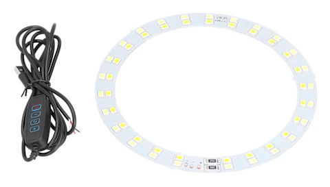 3V 5V 10W LED Ringljusplatta Kall Varm 2 Färger USB-driven Daglig Belysning