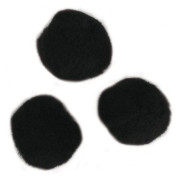 Pompoms - Rayher - 25 mm - I blisterförpackning om 35 delar - Svart