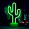 Kaktus LED Neonskylt – USB/Batteri Nattlampa, Presentdekor