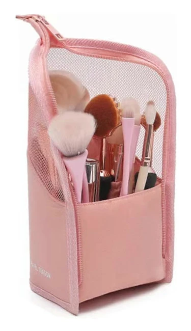 1 Makeup Brush Organizer Bag PVC Transparent Brush Bag Used for Women Girls Portable Travel Makeup Brush Organizer Case
