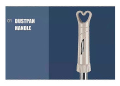 Sopset med stående skyffel, långt handtag, lobbyborste (FMY) Khaki