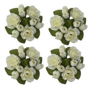 Ljusmanschetter 4-pack rosor för kronljus (FMY)