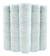 5-pack 9 3/4 inch Anti-Sediment Water Filter Cartridges - 20 Micron Compatible with 10 inch Filters