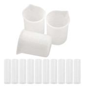3-pack silikonmätkoppar DIY harts lim verktyg handgjorda, 100 ml