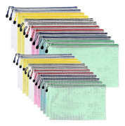 24-pack plastfickor, A4-blixtlåsplånböcker, ziplock-påsar, blixtlåsmappar, A5-blixtlåspåsar