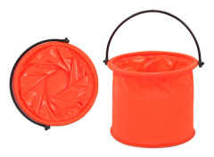 Hopfällbar PVC vattenhink, orange, multifunktionell