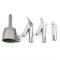 NY-4st Svetsmunstycken för Vinyl PVC Plast Varmluft 8mm Svetstips Hastighet Svetsmunstycken Brännare PVC PE[D] Silver