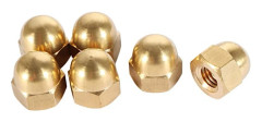 Hex Nuts - 6 Pieces M3 Dome Nuts Brass Hex Decorative Cap Nuts for Screws and Bolts Brass M3