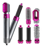 5 In 1 Hair Electric Hair Styler Hair Dryers Curler Straighteners Blow Dryer Brush Dry Set Rose EU