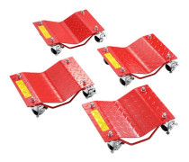 Ensemble av hjulvagnar - DUOKU - MR8100 - Kapacitet 8 000 lb - Robust stål - Pack om 4 Röd