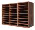 Skrivbord Organizer - DUOKU - HZFC008 - 27 Fack - Mörkbrunt Trä - Inuti Mörkbrun