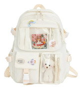 Kawaii-nål och tillbehör ryggsäck, 40*30*11cm (beige)
