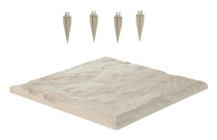 Dalles de Pas - DUOKU - CP25-16M - 16 PCS - 39,5x39,5 cm - Utseende av Naturlig Sten i Resin beige