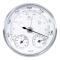 Analog Väderstation Inomhus Utomhus med Barometer Termometer Hygrometer Silver 128mm