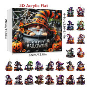 Halloween Nedräkningskalender Blind Box Tecknad Spöke Glad Halloween Apotekare Hänge GJ471-002
