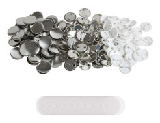 Lot de 500 stycken knappnålar 1,25 tum-Duoku-Runda DIY-badge delar 32 mm-för knappmaskin