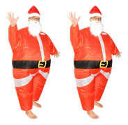 Tomtedräkt uppblåsbar jumpsuit juldräkt