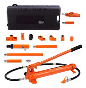 Bärbar Strömkälla - DUOKU - Hydraulisk Cylindert 10 Ton - Pump Ingår - Biljack - Slang 1,4 m