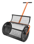 Svart kompostspridare-Duoku-24" med stor justerbar handtag-stålmaskkorg med pulverbeläggning