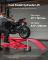 Motorcykellyft - Med en lastkapacitet på 453,6 kg - Hydraulisk plattform med justerbar höjd 21,8-78,7 cm - Lyftbord