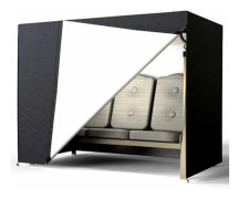 Trädgårdssvingöverdrag för 3-sitsig sits 420D Oxford Vattentätt UV-skydd Dammskydd Svingöverdrag 220x125x175CM PZCC