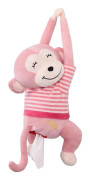 HA~Bilpappershållare, Monkey Butt Tissue Box Dispenser, Pappershandduksförvaringsbehållare Rosa