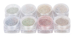 8 lådor glitter Färgglad plast glänsande dekorationstillbehör Form Hantverk DIY-material