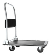 Plattformsvagn med bromsar - svart, 150 kg