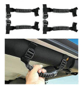 4 st. Roll Cage Grab Handles, Grepphandtag, För Jeep Wrangler (Svart)