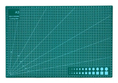 A3 Självläkande skärmattor - Dubbelsidig halkfri yta - Självläkande kvalitet - Skärmatta för hantverk, tyg, quiltning, sömnad, scrapbooking