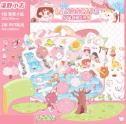 City Scene Scrapbook Stickers Lekfulla Stapelbara Dekaler Wild Notes 235*250mm