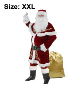 Set för män Jul Deluxe sammet Vuxentomte