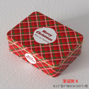 2025 Julklappsförpackning häst plåtlåda rektangulär / rund julgodis plåtlåda 12*9*4cm K