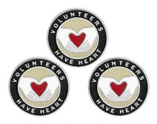 st Runda Broscher Legering Bröstnål Kläder Säkerhetsnål Volunteer Badge Slagnål Slumpmässig Färg