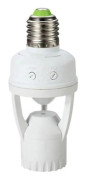 Lamphållare med rörelsedetektor, säkerhetsdetektering, E27, 60 W, rörelsesensor