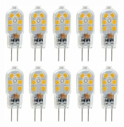 10-pack G4 LED-lampa 12 V 1 W, varmvit 3000 K, 200 LM flimmerfritt ljus