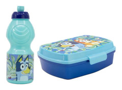 Vattenflaska och Matlåda Bluey